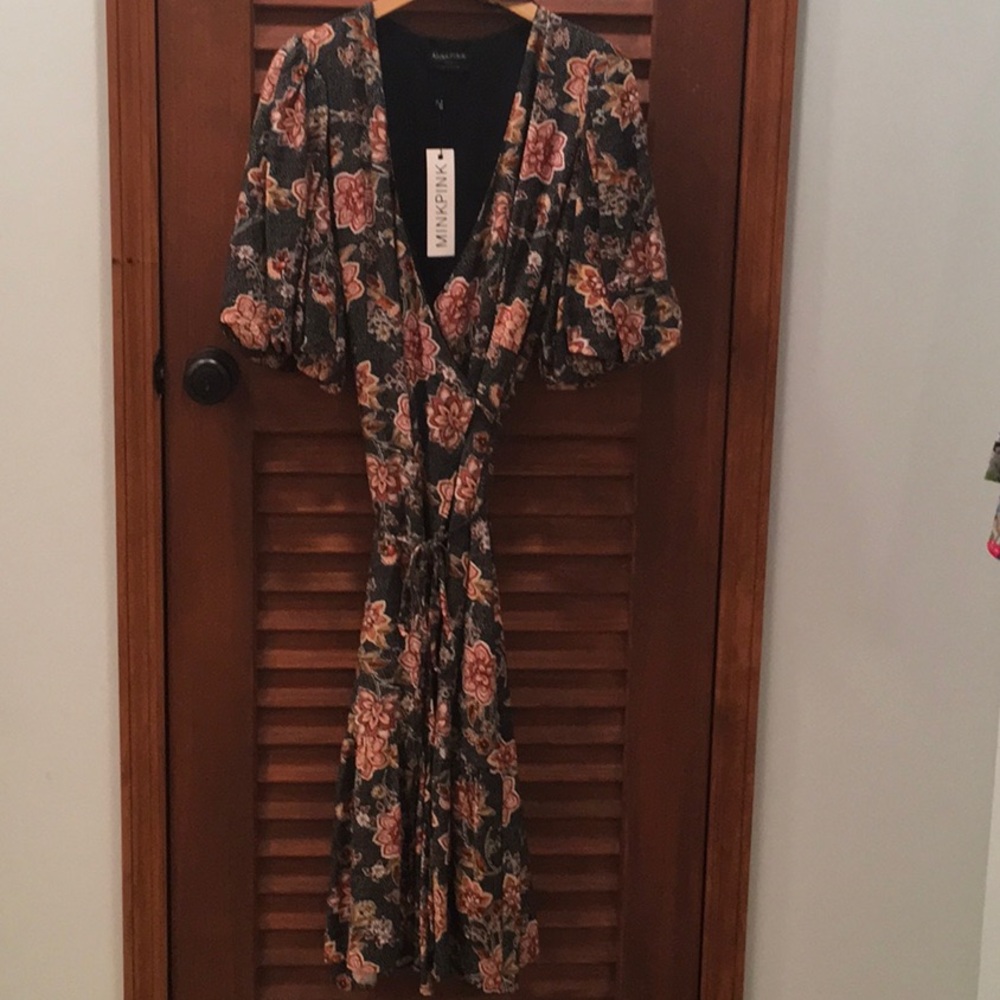 MINKPINK Mehdya Midi Wrap Dress